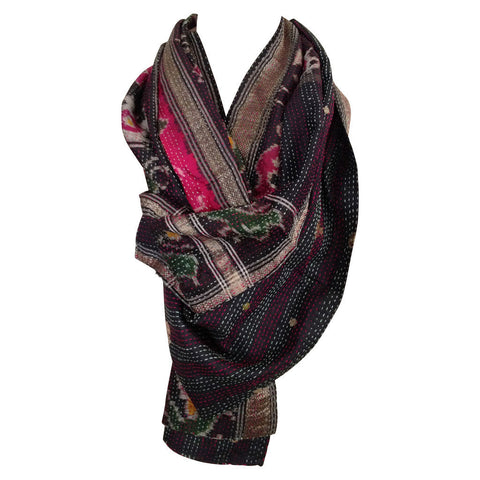 Midnight Kantha Scarf - India